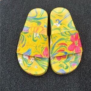 Balenciaga Yellow Slide Sandals